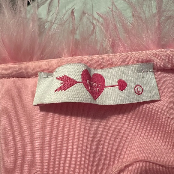 Buddy Love Pink Feather Crop Top - Picture 3 of 5